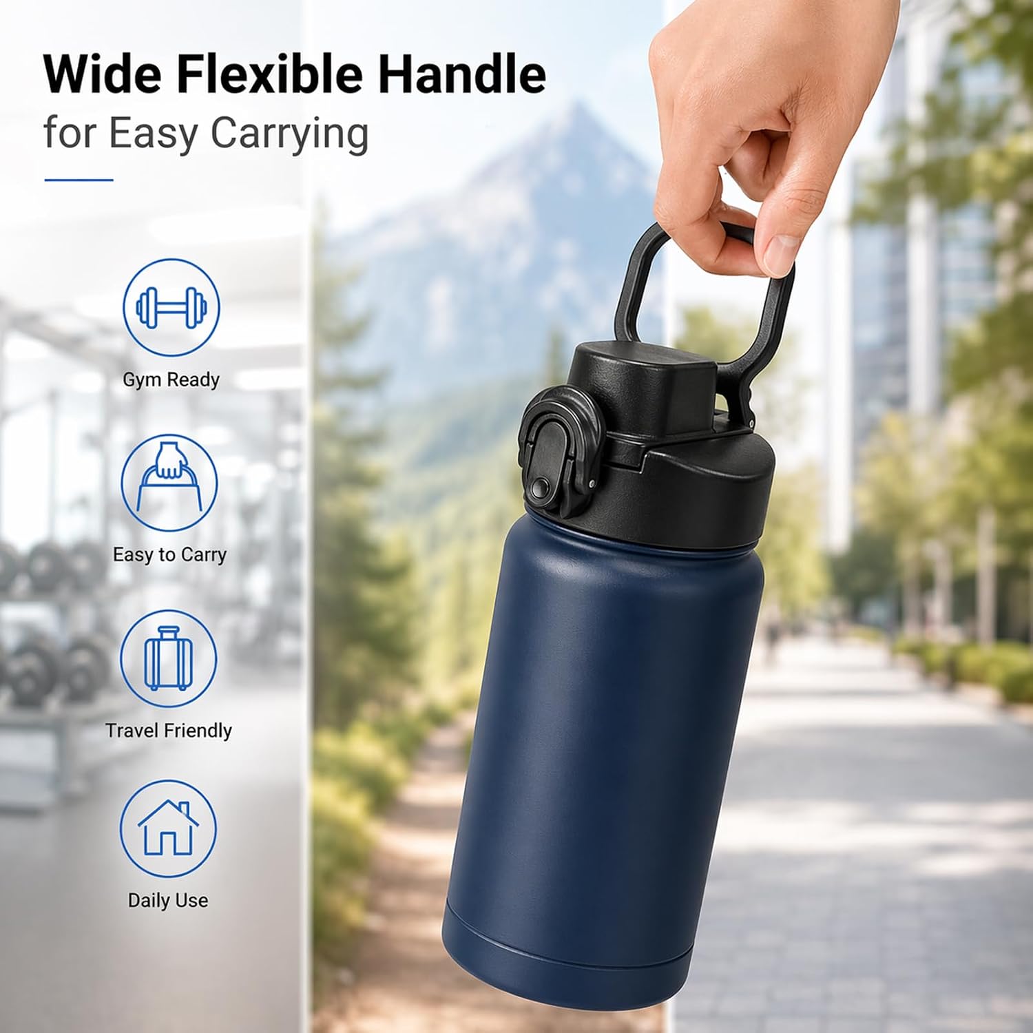 Suitable For Bubba Water Bottle Lid Replacement 12oz/18oz/32oz/40oz/64oz24,Bpa-Free,Leak-Proof Flip-Top,Wide-Mouth Water Bottles,Water Bottle Lid Replacement Water Bottle Caps Water Bottle Spout image 4