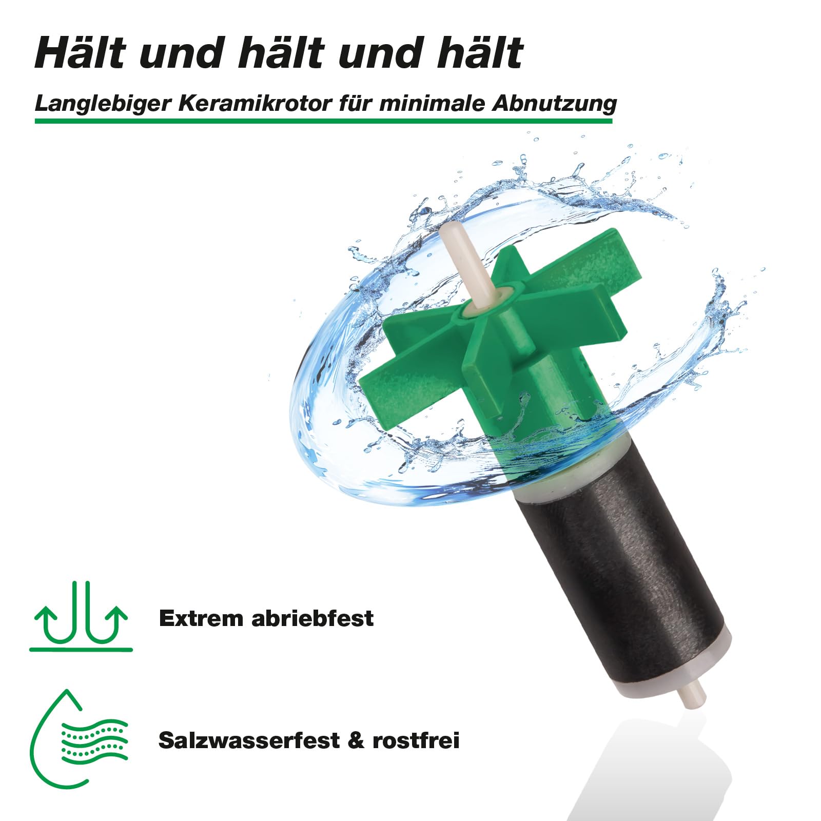 Wagner GREEN Compact Flow 1500 Teichpumpe – 1.500 l/h, 25 Watt – Stromsparende Filterpumpe für Gartenteich, Bachlauf & Wasserfall – Leise Teichpumpe