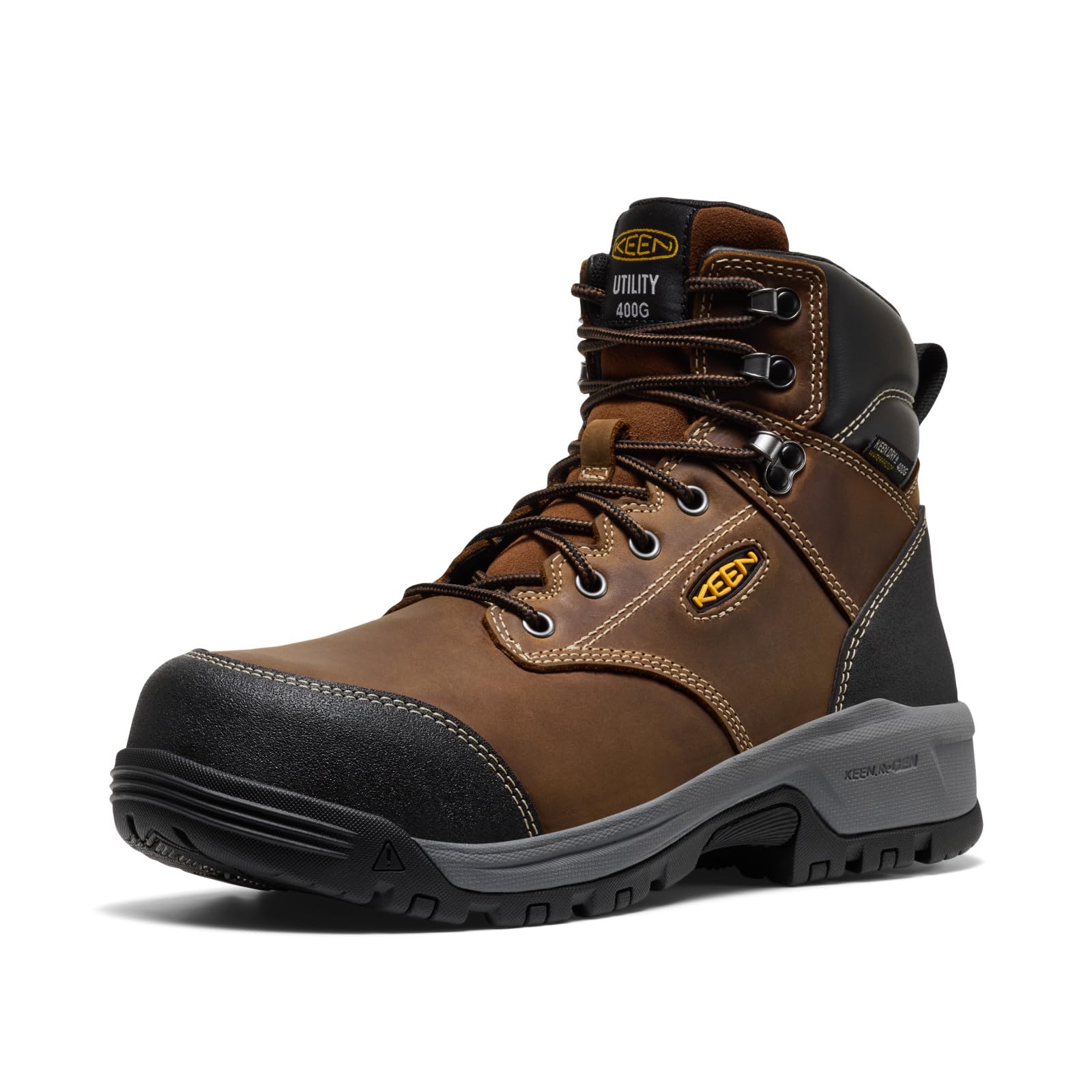 KEEN Utility mens CSA Evanston 6" Composite Toe Waterproof Insulated Durable Construction Work Boots