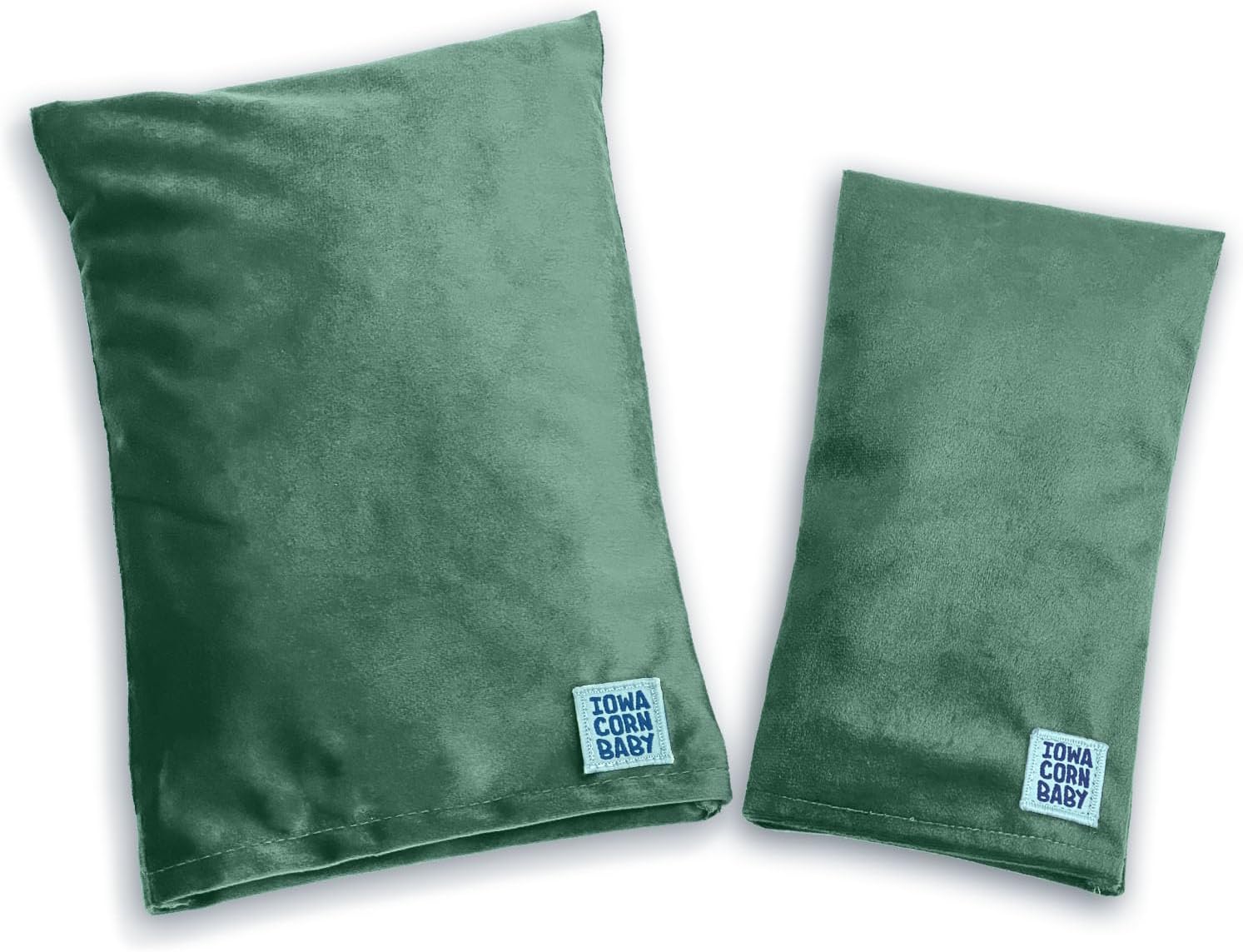 Microwave Heating Pad Bundle (Regular 10" X 7" + Mini 4" X 8") Removable Cover, Weighted, Portable, Reusable, Dual Use Cold Pack