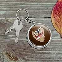 Vista 3 de GRAPHICS & MORE Looney Tunes Taz Face - Llavero de bolsillo portátil para viaje, con soporte para cigarrillos