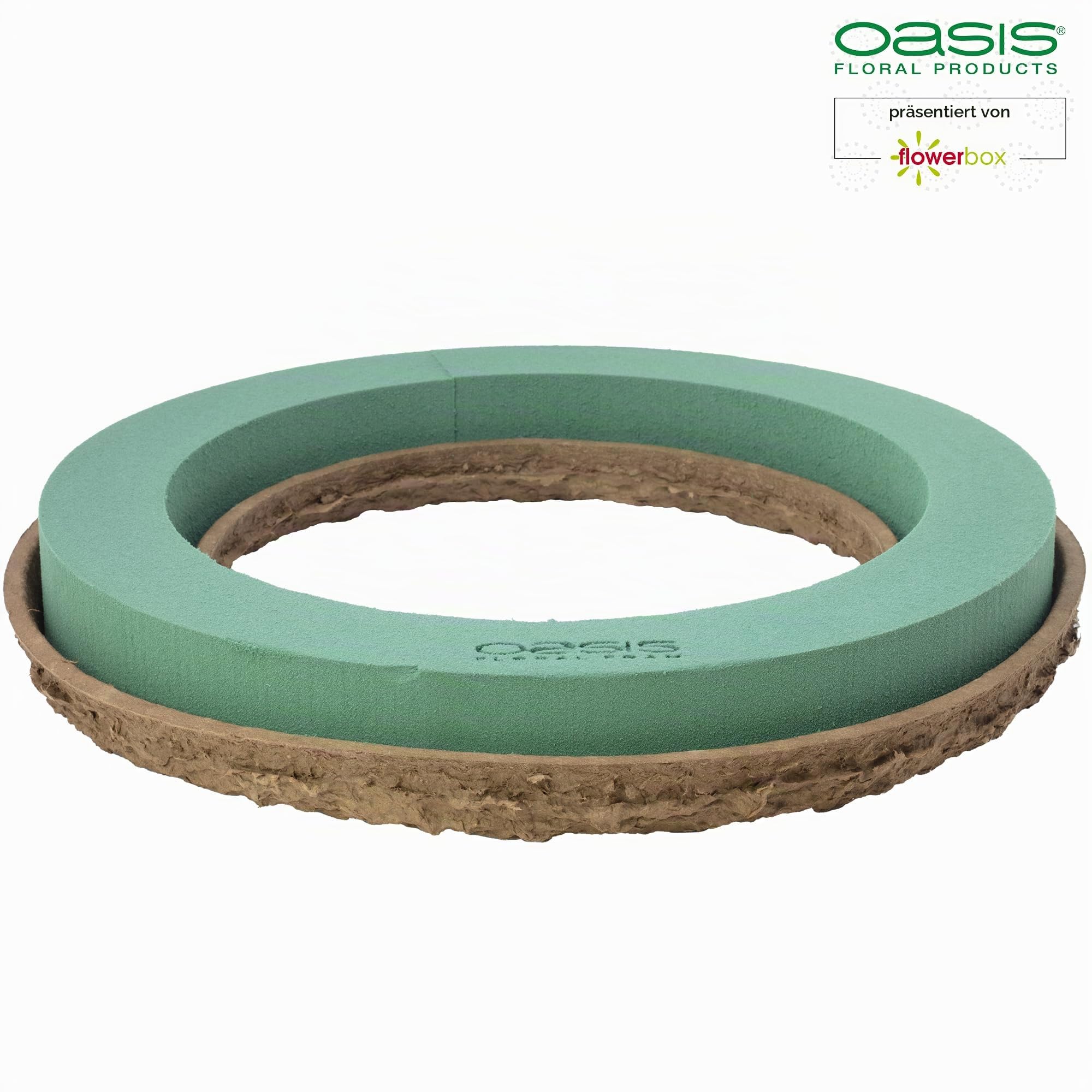 Flowerbox Oasis Steckschaum BIOLIT Ring Ø38cm Steckmasse Steckschwamm - 2 Stück