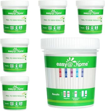 Easy@Home 5 Panel Drug Test Cup, at Home Urine Drug Test Kit, 5 Pack