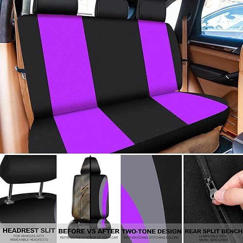 Miniatura 4 de Fabbay Juego completo de 21 fundas de asiento de automóvil, fundas para volante, reposabrazos y cinturón de seguridad, almohadillas para cinturón de