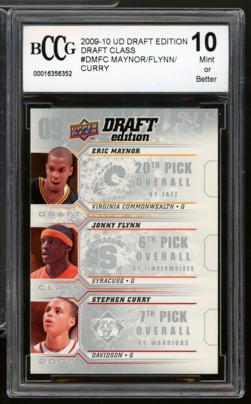 2009-10 UD Draft Edition Class #DMFC Stephen Curry Rookie Card BGS BCCG 10 Mint+