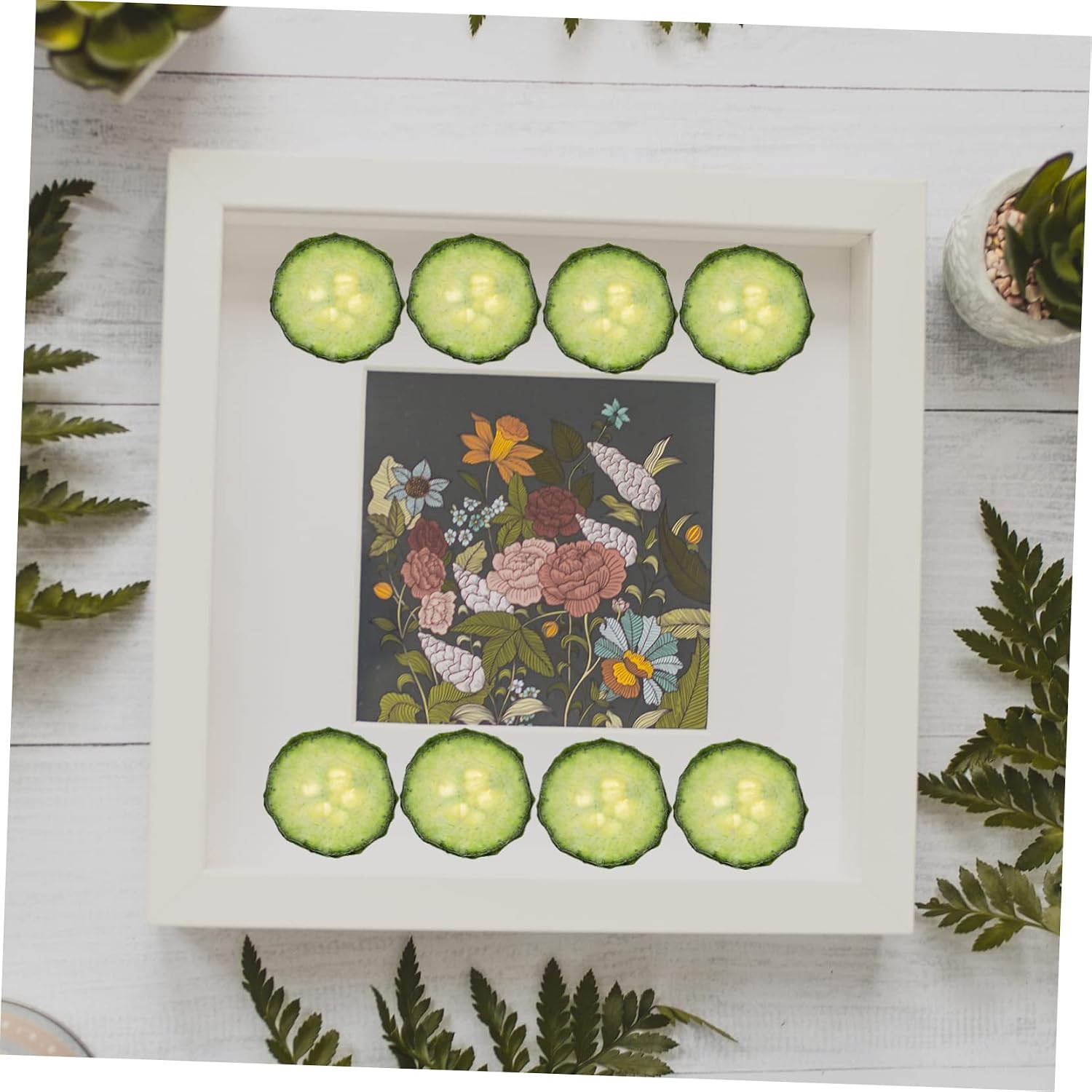 VALICLUD 12pcs Dried Cucumber Slices for Crafts Pressed Vegetable Specimens DIY Phone Case Decoration Scrapbooking Art Supplies