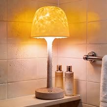 SAIWEYA 2 Pack Spa-Like Waterproof Bathroom Shower Lamp with 16 Color Ocean Wave Projector, 2-in-1 Rechargeable Shower Lamp with Touch & Remote Control, Cordless Night Light for Inside Shower | 16 Color Ocean Wave Projector, Touch & Remote Control, Cordless Night Light for Inside Shower