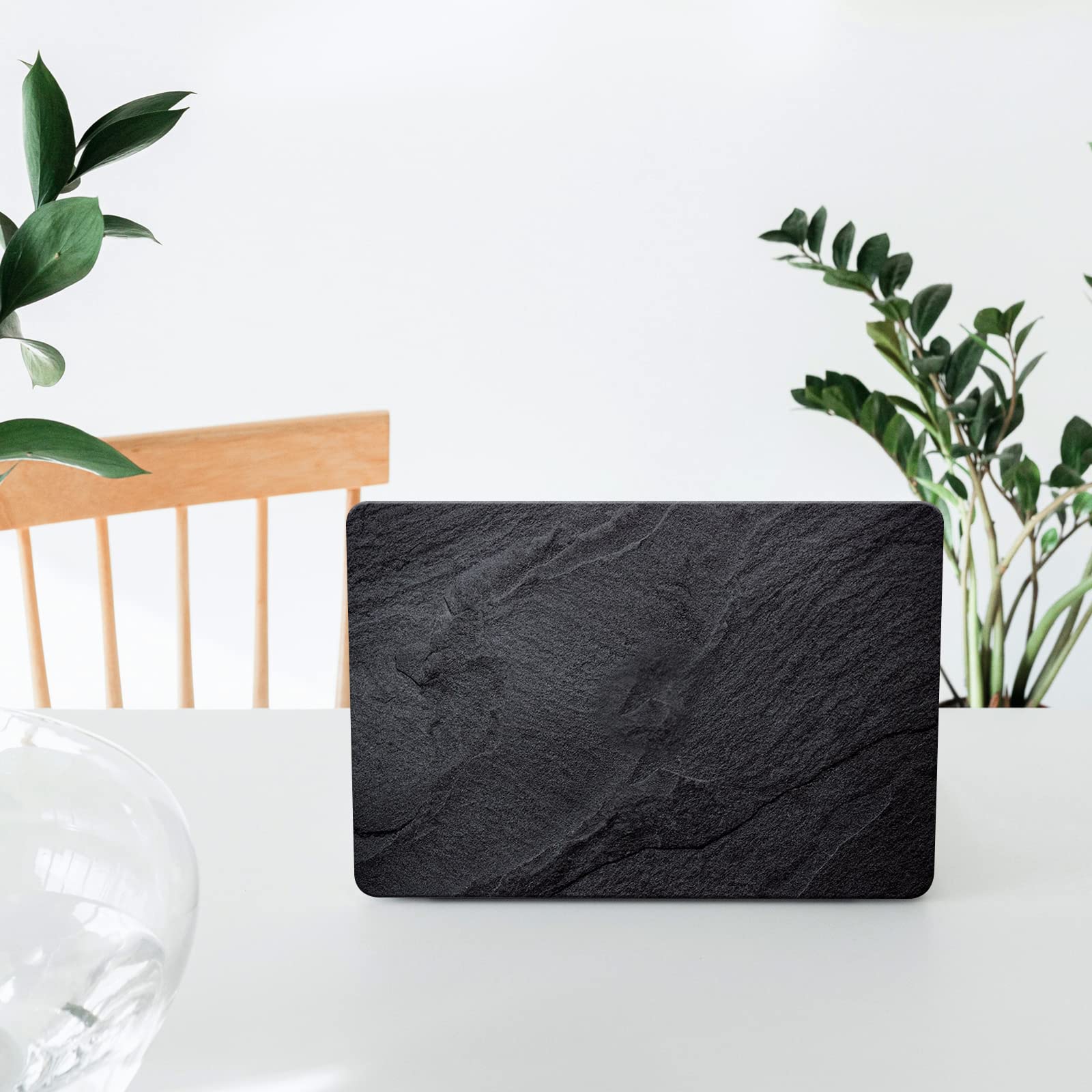 for MacBook Air 13.6 inch Case 2022 2023 2024 2025 Release M4 A3240 M3 A3113 M2 A2681 with Touch ID, Plastic Laptop Hard Shell Case & Keyboard Cover for M4 M3 M2 MacBook Air 13.6,Black Marble — view 7