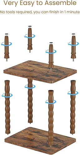 Miniatura 8 de Mesa auxiliar pequeña, mesa auxiliar retro, mesa auxiliar estrecha para espacios pequeños, mesita de noche delgada para dormitorio, sala de estar,