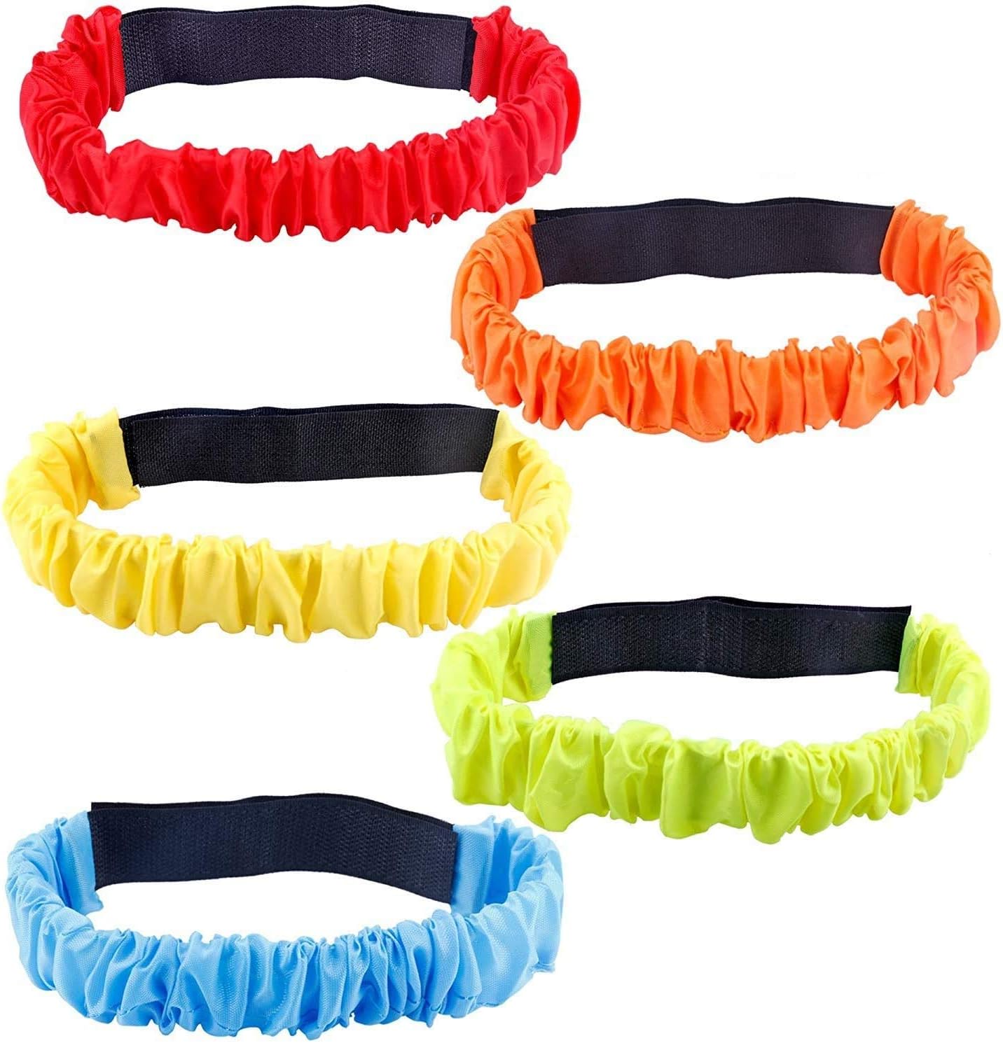 5 Pcs 3 Legged Race Bands Elastic Tie Rope for Birthday Carnival Relay Race Games