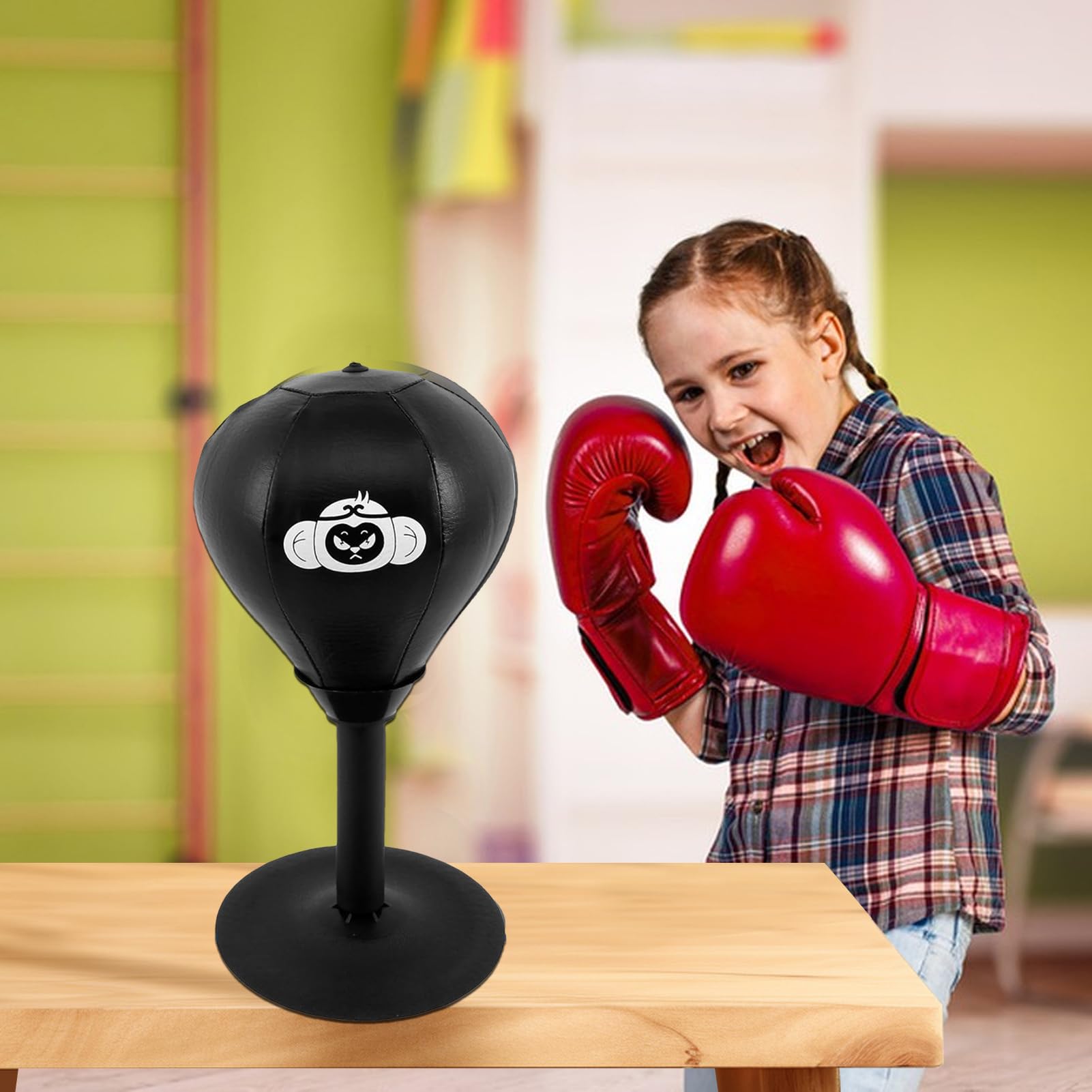 Saco de Boxeo con,Saco de Boxeo con - de Boxeo de Escritorio para Entrenamiento de Boxeo,de de Mesa con succión Fuerte para Adultos y niños, Juguetes de relajación para Dormitorio