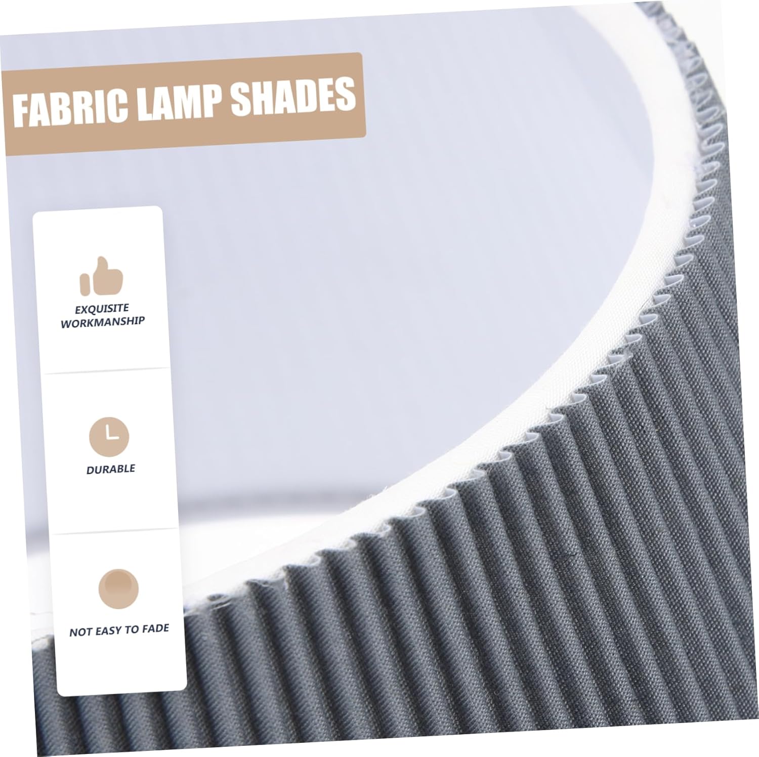 Lampshade Shell Fabric Pleated Light Cover Decorative Table Light Shade Home Decor Accessory