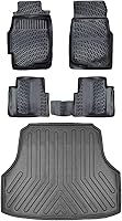 Vista 1 de Juego de alfombrillas y forro de carga para Honda Civic Sedan 1996-2000 Revestimiento de suelo de TPE negro para todo tipo de clima, para 1ª 2ª