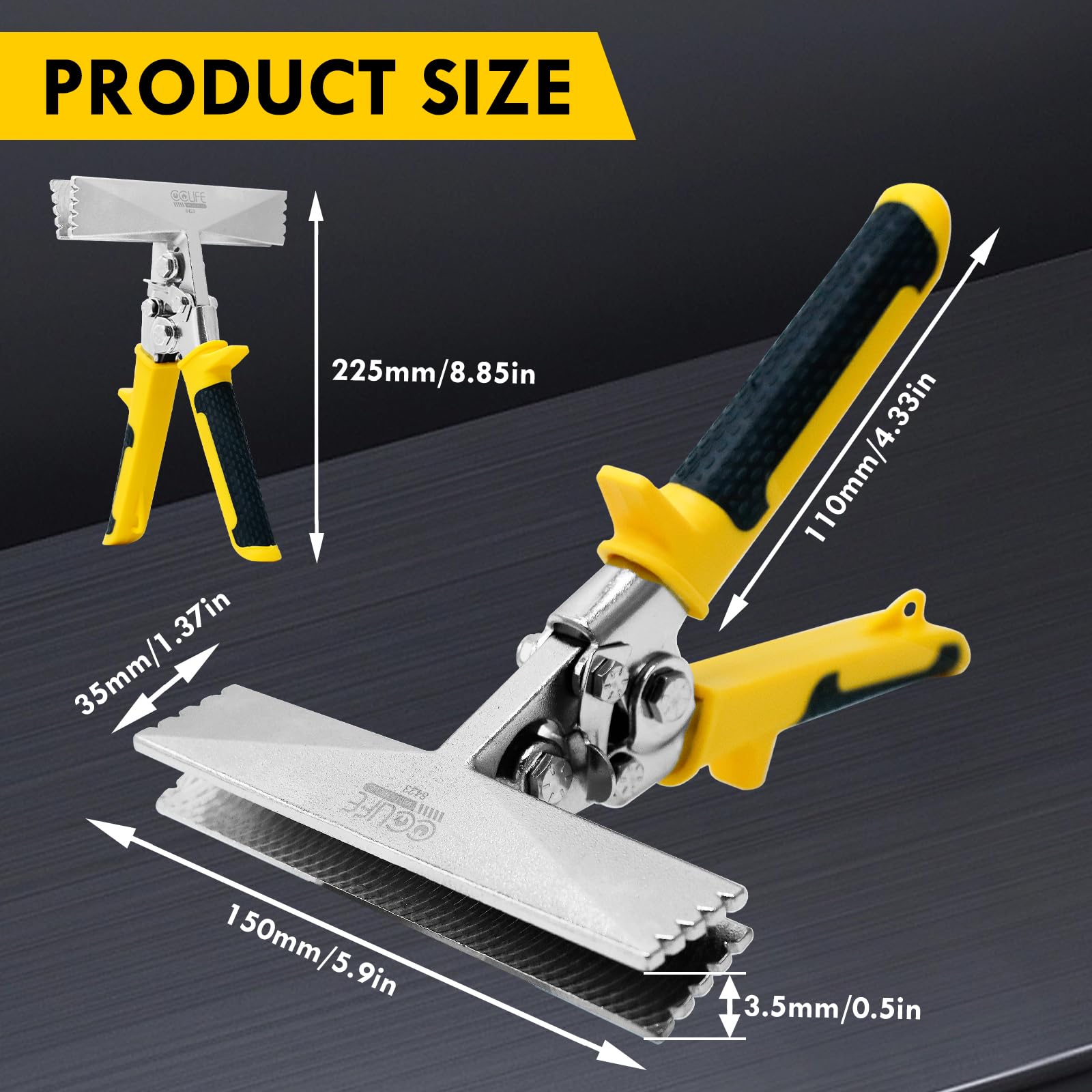 Image secondaire de Pince à plier CCLIFE 6 pouces pour métal - Outil de pliage ergonomique