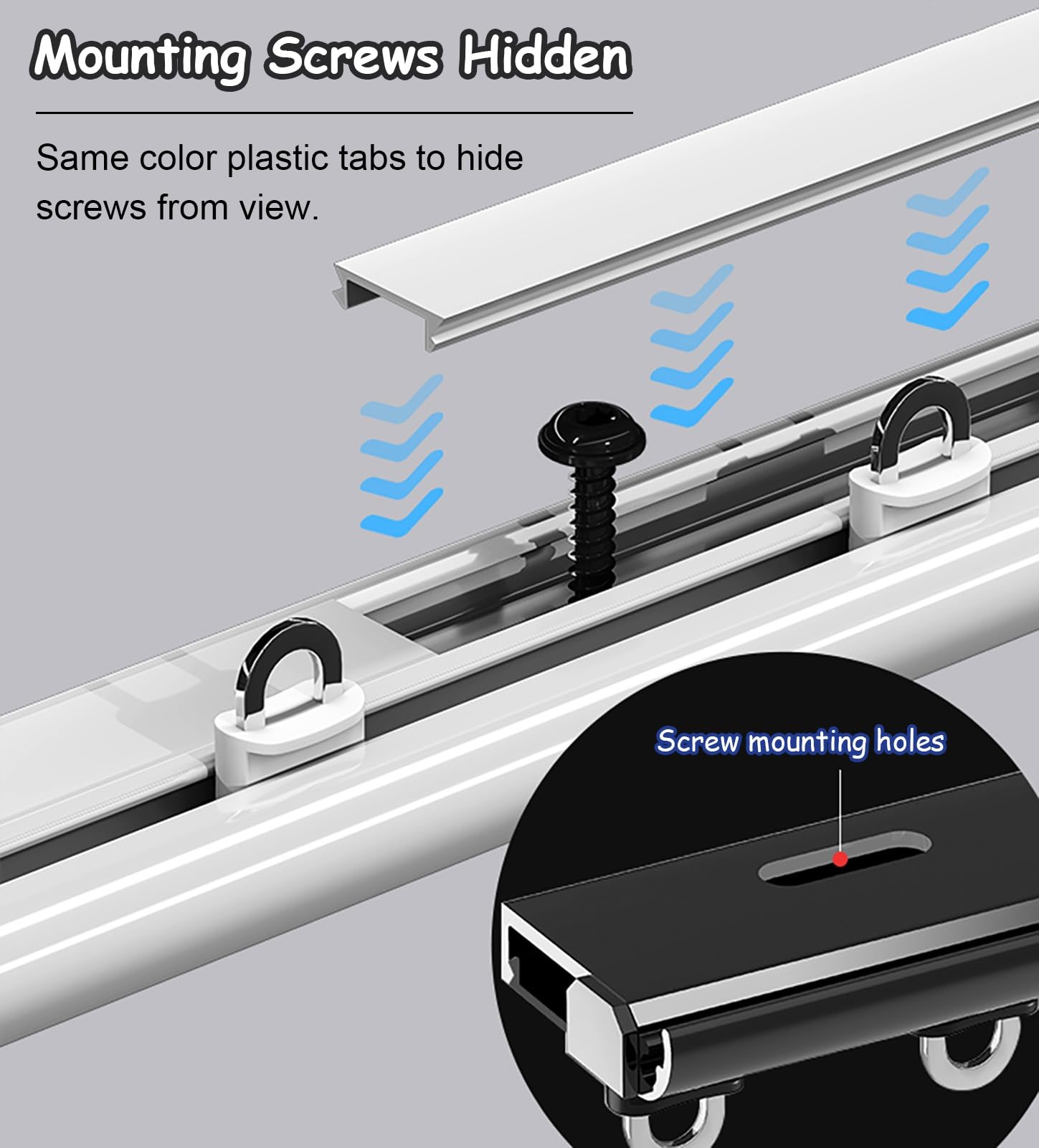 Rail de Rideau Tie à Rideaux En Aluminium Incurvé Plafond Monté, 3 Pieds à 13 Pieds Système de Piste de Rideaux Coupe Facilement, Piste de Rideau Aérien pour L'hôpital / La Vie Privée ( Color : Black