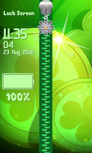 Zipper Bloqueio de ecrã - trevos