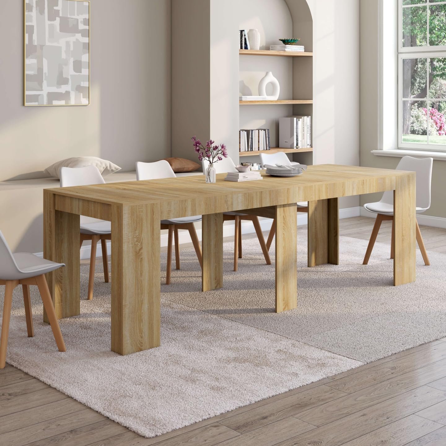 IDMarket - Table Console Extensible Orlando 10 Personnes 235 cm