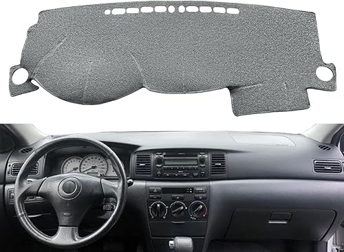 Yiz Tapete de cubierta de tablero personalizado para Toyota Corolla 2003 2004 2005 2006 2007 2008, almohadilla de cubierta de tablero (gris oscuro)