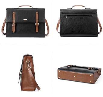 CLUCI Briefcase for Women Leather Laptop 15.6 Inch Business Ladies Work Computer Tote Bags