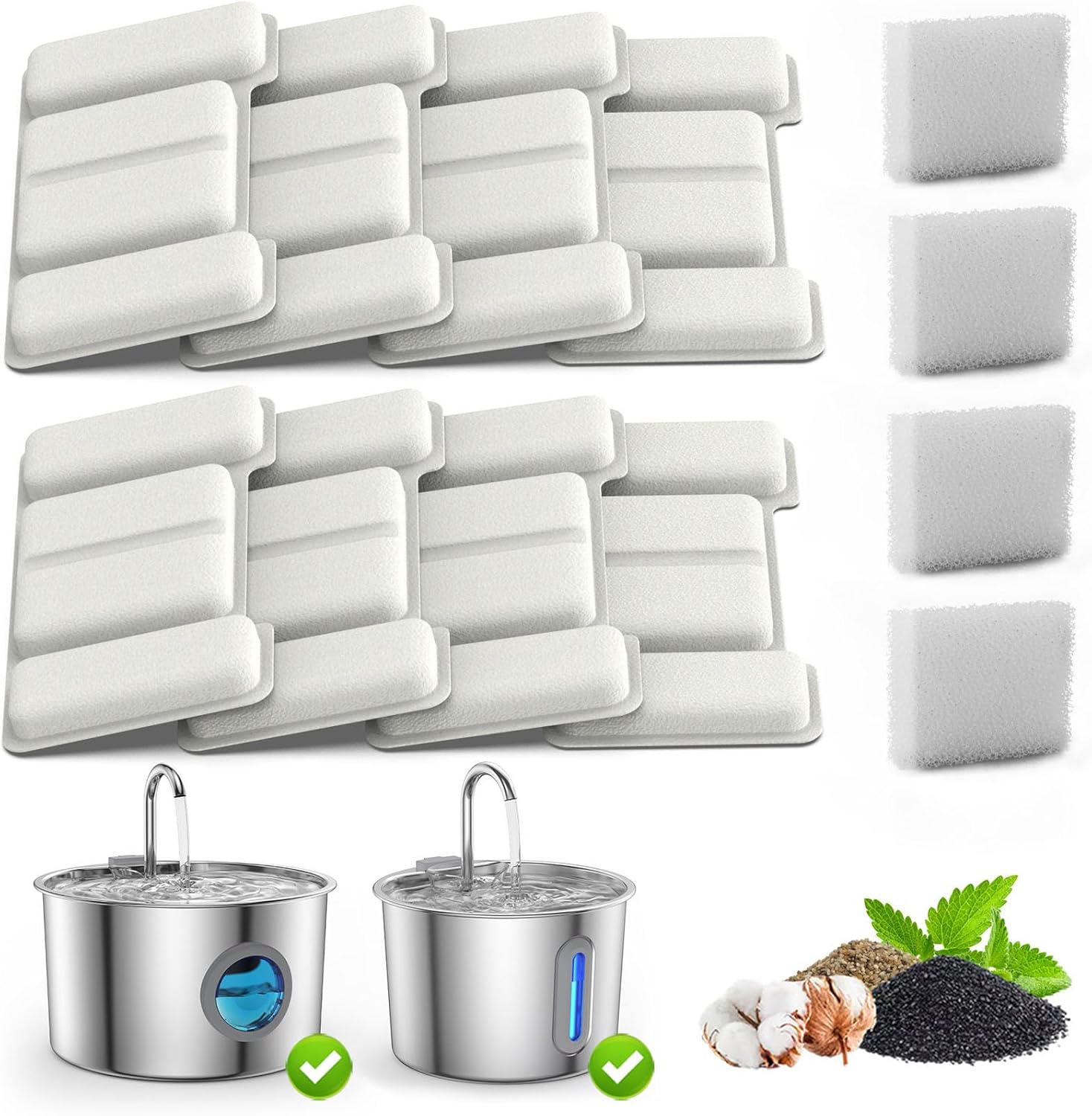 Vetiflow - Vetiflow Water Bowl, Always Fresh & Never Slimy - 3.2L Stainless Steel Dog Water Fountain, 4-Stage Filtered, 100% Safe & Quiet, 108 Oz Fresh Water 24/7 for Dogs & Cats (+4 Filters)