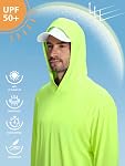 1 or 3 Pack Men's UPF 50+ Fishing Shirts Long Sleeve UV Sun Protection Hoodie Hiking Rash Guard Fishing Outdoor Running