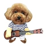 NACOCO Pet Guitar Costume Dog Costumes Cat Halloween Christmas Cosplay Party Funny Outfit Clothes (L)