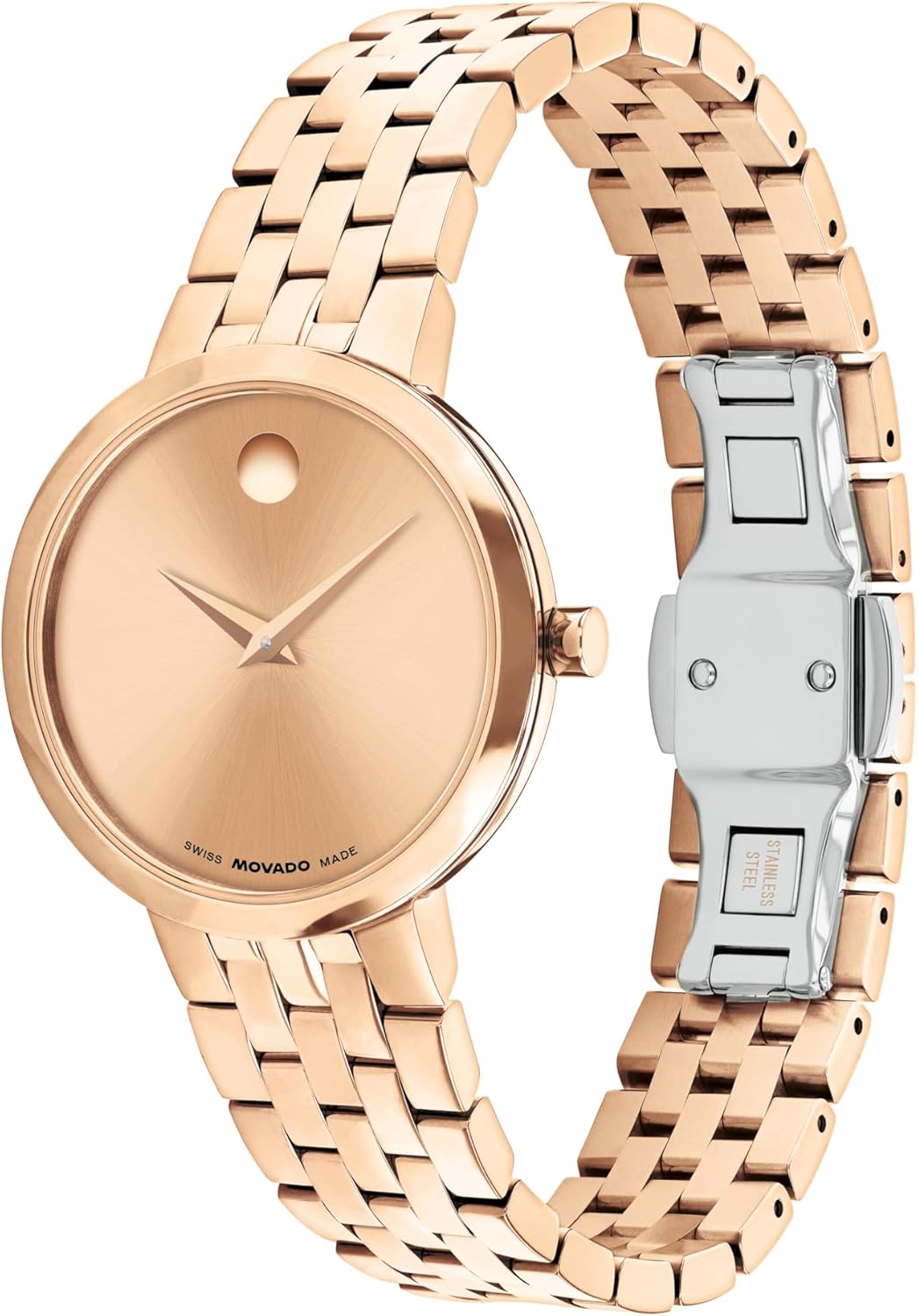 Movado Museum Classic Women's Watch - Swiss Quartz Movement, Stainless Steel Link Bracelet - 3 ATM Water Resistance - Classic, Luxury Fashion Timepiece for Her - 29.5mm - Image 2