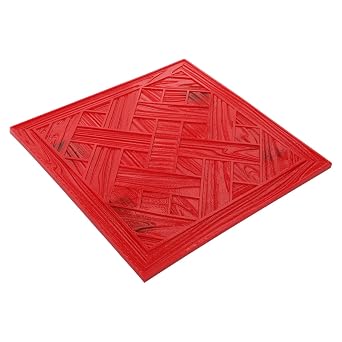 Bacocoo Concrete Texturing Skin, Rectangular Stone Tile Concrete Texture Mat, Portable Seamless Stamping Mat with Handle for Walls or Ground Set Outdoor Landscaping Stone Forms.16.3 * 16.3in