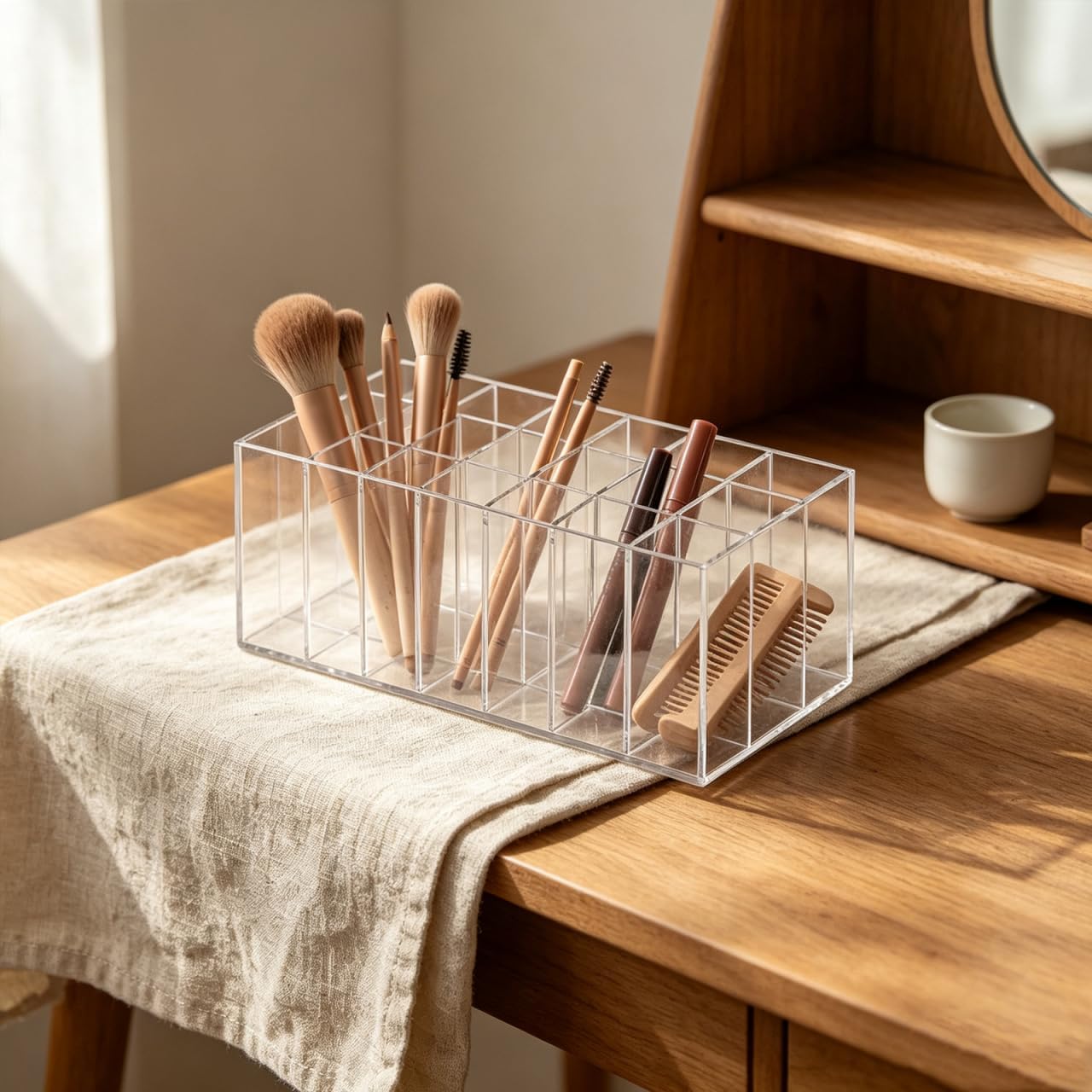 balacoo 24 Slot Lipstick Holder Display Rack for Vanity Countertop