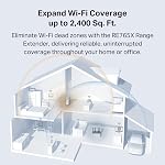 TP-Link AX3000 WiFi 6 Extendeur de portée avec Smart Plug Passthrough (RE765X) – Double bande WiFi Booster avec port Ethernet, couvre jusqu'à 2,400 Ft et 64 Dispositifs, EasyMesh Compatible, Configuration de l'application