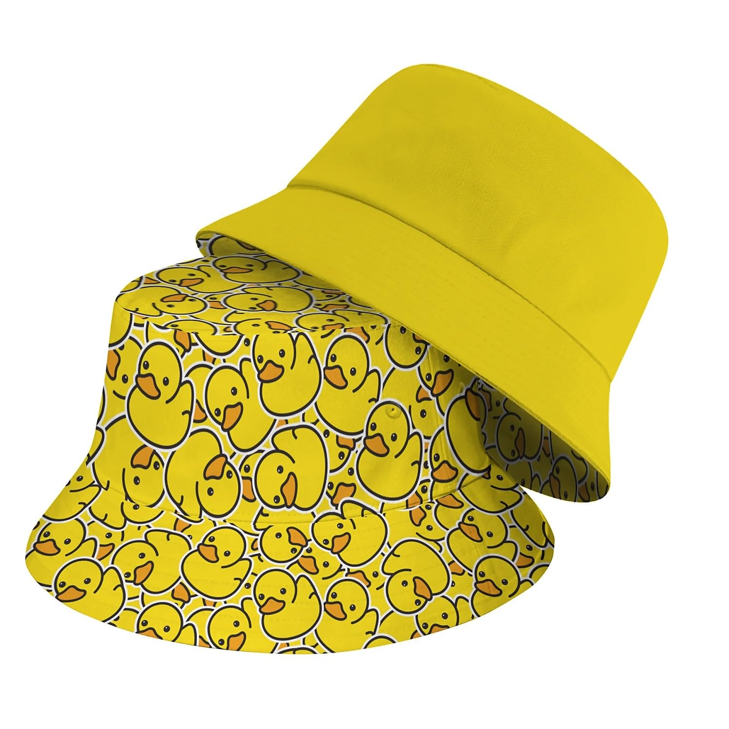 Rubber Ducky Bucket Hat Beach Sun Hat Beach Fishing Hat for Men Women Teens, Reversible Double-Side-Wear