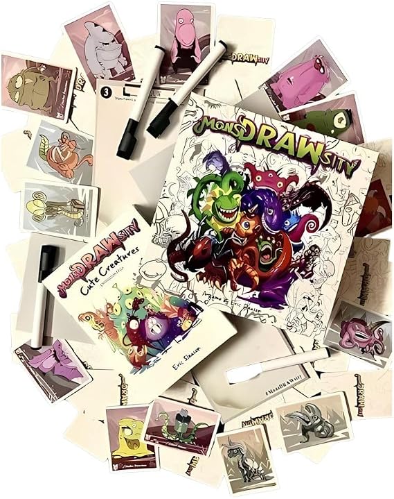 Friendly Skeleton Deep Water Games: MonsDRAWsity Board Game