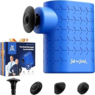 BOB AND BRAD P5 Mini Massage Gun – Travel Size Deep Tissue Percussion Massager for Pain Relief & Recovery, FSA-HSA Eligible, Quiet Handheld Massager with 3 Heads, Gift for Women & Men