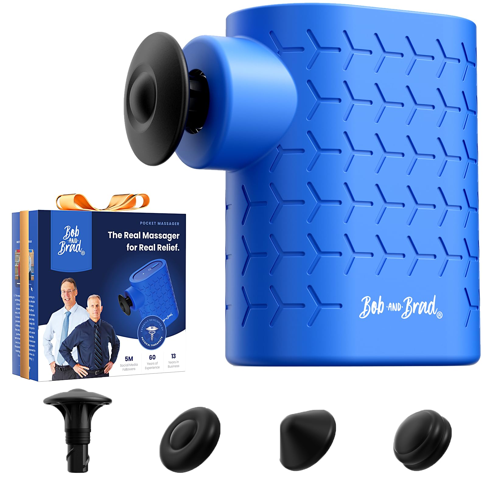 BOB AND BRAD P5 Mini Massage Gun – Travel Size Deep Tissue Percussion Massager for Pain Relief & Recovery, FSA-HSA Eligible, Quiet Handheld Massager