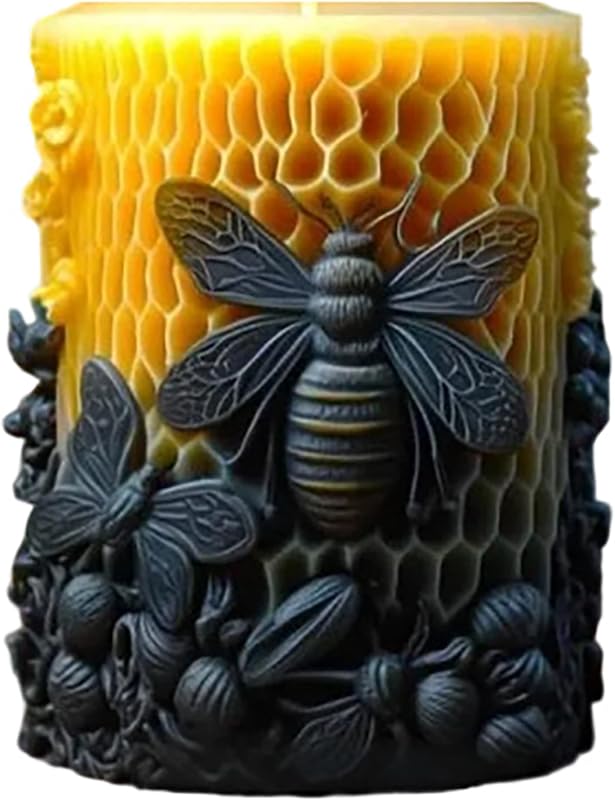 Molde cilíndrico de silicona con forma de panal para flores y rosas en 3D, molde de peonías y velas para hacer resina, arcilla y jabón, suministros para manualidades