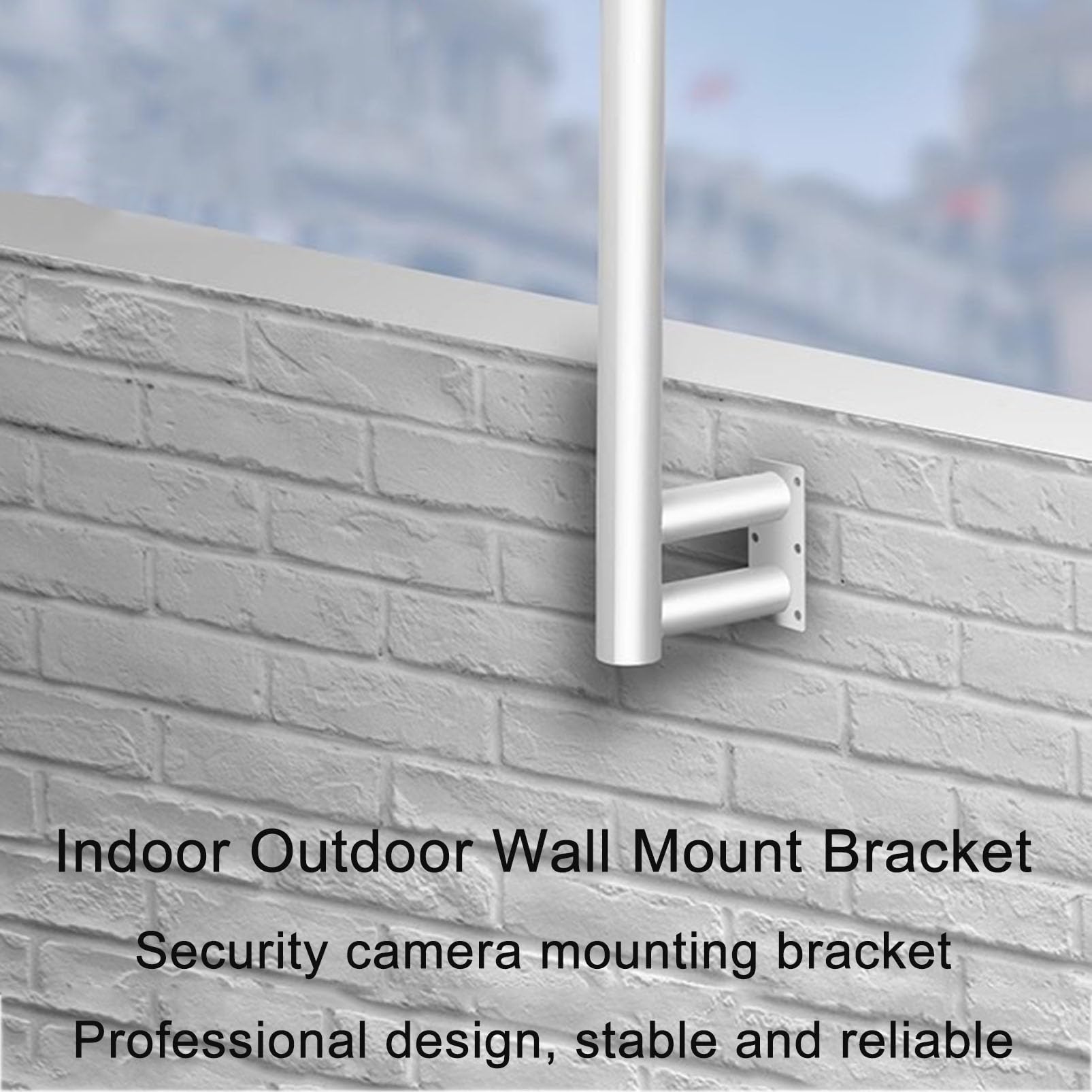 Este Soporte para cámara de vigilancia - Soporte de Brazo Extensor para Poste de CCTV para Exteriores - Soporte de Pared Universal para cámaras de Seguridad