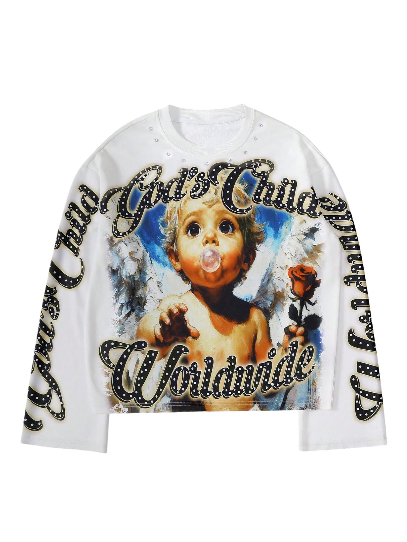 Amazon.com: SOLY HUX Men's Goth Graphic Tees Grunge Jesus Long
