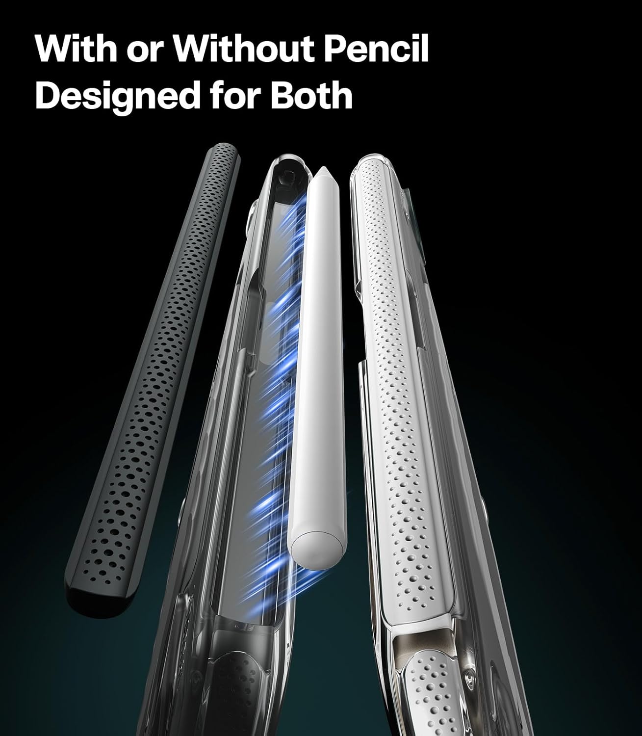 TORRAS Ostand K3 Neo for iPad mini 7 A17 Pro Case, iPad mini 6 case, Viewing Angles Adjustable, Ultra Stable Stand, Shockproof Protective Slim Kickstand Case with Pencil Holder, Obsidian Black - Image 6