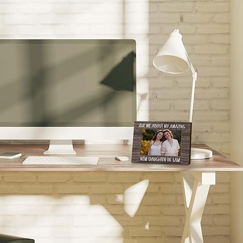 Miniatura 5 de Marco de fotos de 4 x 6 pulgadas, regalo de boda para nuera, marco de fotos de cumpleaños para el día de la madre, regalo para la suegra, marco de