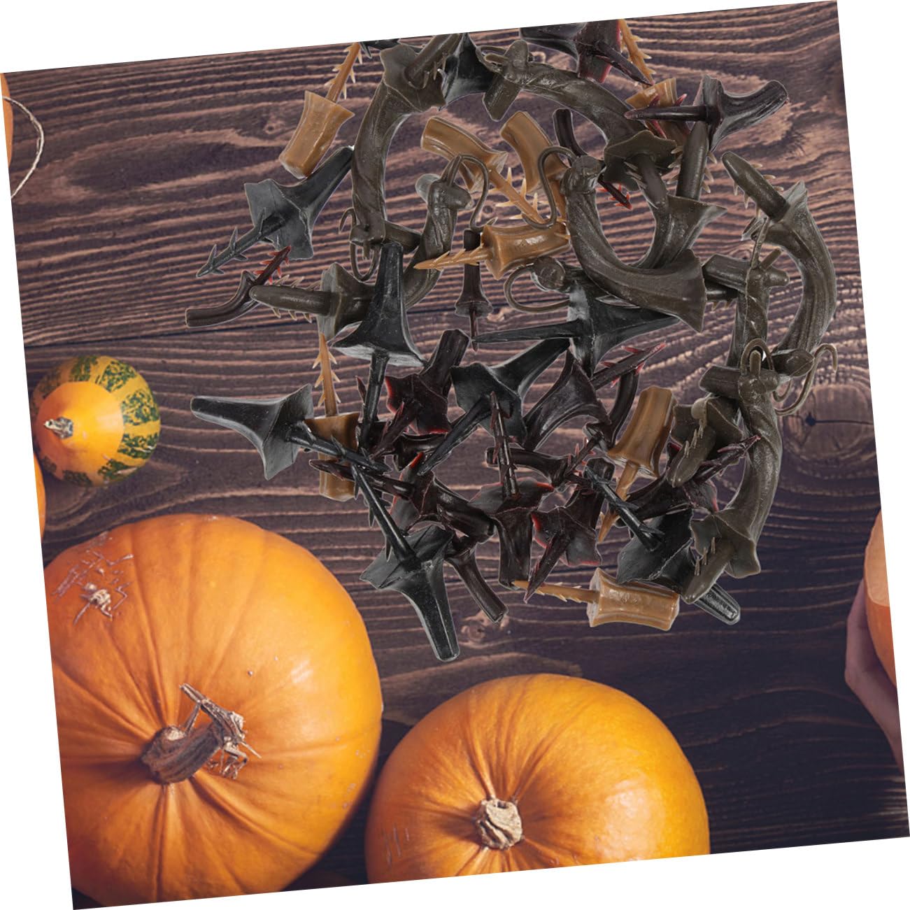320 tiges de Citrouille artificielles pour décoration d'halloween, poignées de Citrouille en Plastique pour Bricolage sur Le thème des récoltes d'automne et Fausses tiges.