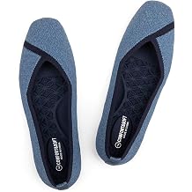 Frank Mully Women Square Toe Flat Shoes Comfortable Knitted Flats