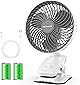 KEYNICE 卓上扇風機 扇風機 小型 クリップ 首振り usb 静音 車 dc 充電式 壁掛け 5000mAh大容量バッテリー ベッド キャンプ リズム風搭載 ミニ扇風機 風量4段階調節 超強風 オフィス 長時間連続使用 ホワイト