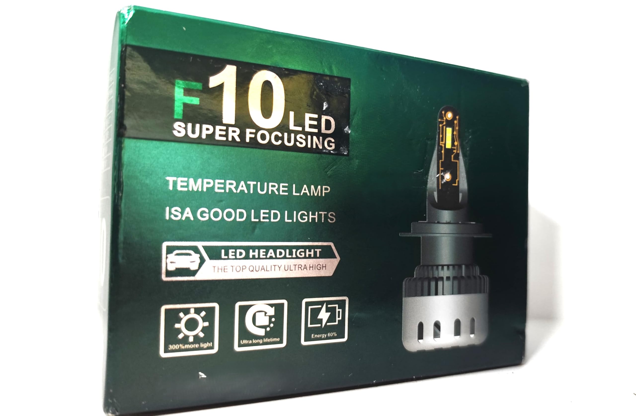 F10 H7 CSP CHIP LED CAR HEADLIGHT BULB Temperature Lamp, 300% More Light, Ultra Long Lifetime, 60% Energy Saving