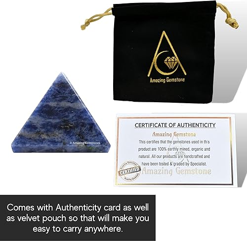 Miniatura 160 de Amazing Gemstone White Agate Snow Quartz Pyramid Crystal Healing Stones - 1" Great Pyramid Figurine of Natural Stone Pyramid for Meditation, Reiki