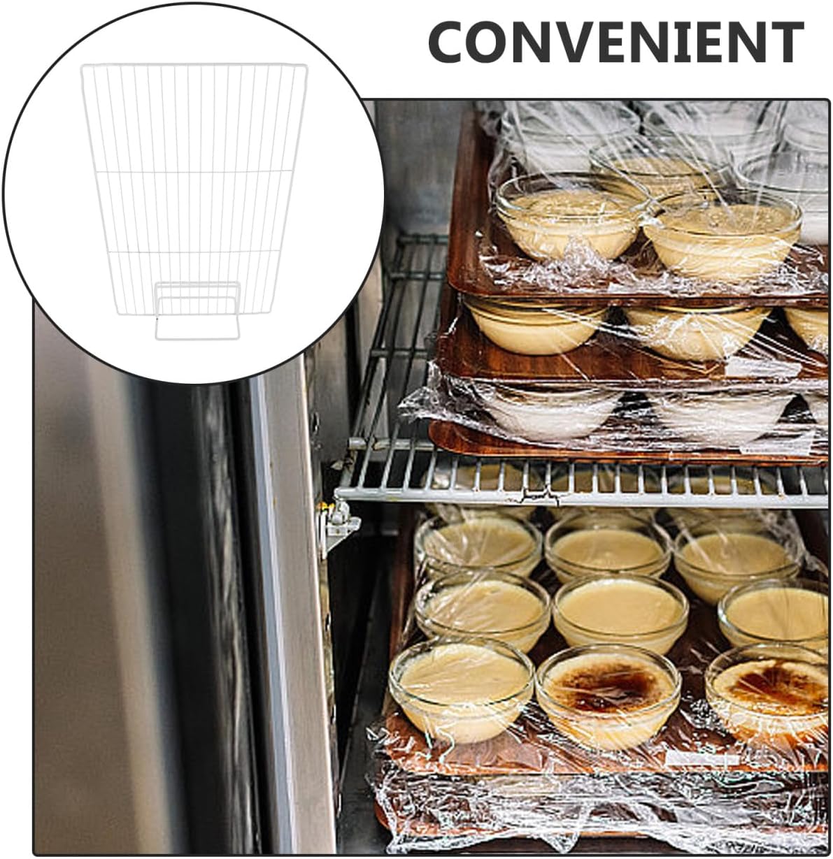 BESTYASH Freezer Partition Divider Chest Refrigerator Dividers 18.11X11.02X3.93In Wire Shelf Organizer for Home and Commercial Freezers Refrigerator Storage and Food Separation