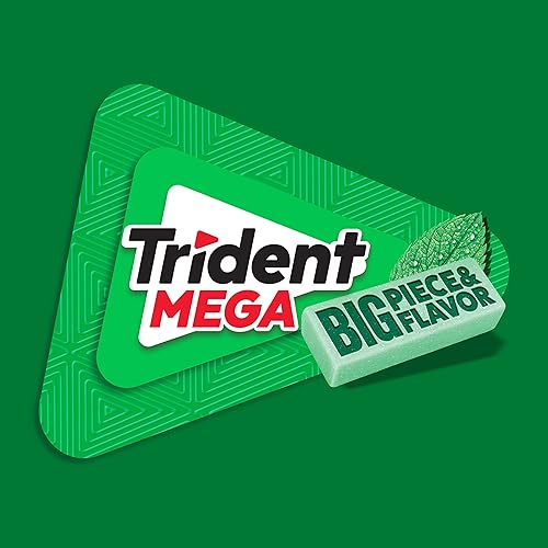 Miniatura 10 de Trident Mega goma de mascar sin azúcar de menta verde 9 paquetes de 10 piezas 90 piezas en total 10 unidades paquete de 9
