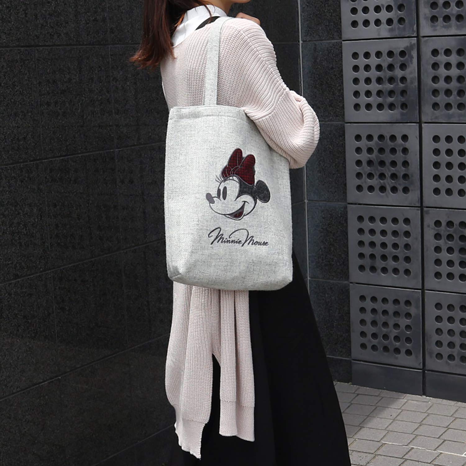 Amazon.co.jp: 丸眞 トートバッグ ディズニー ミニー H35×W32×D8cm
