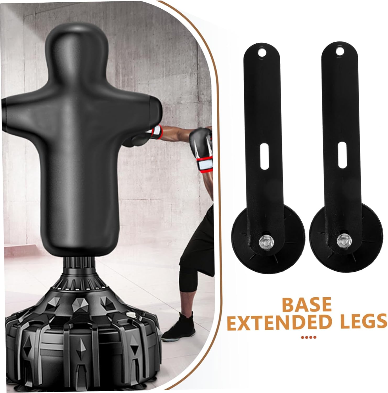 Totority Freestanding Punching Bag Extended Legs Base Adjustable Suction Cup Set for Adults for Home Workout and Kickboxing Practice