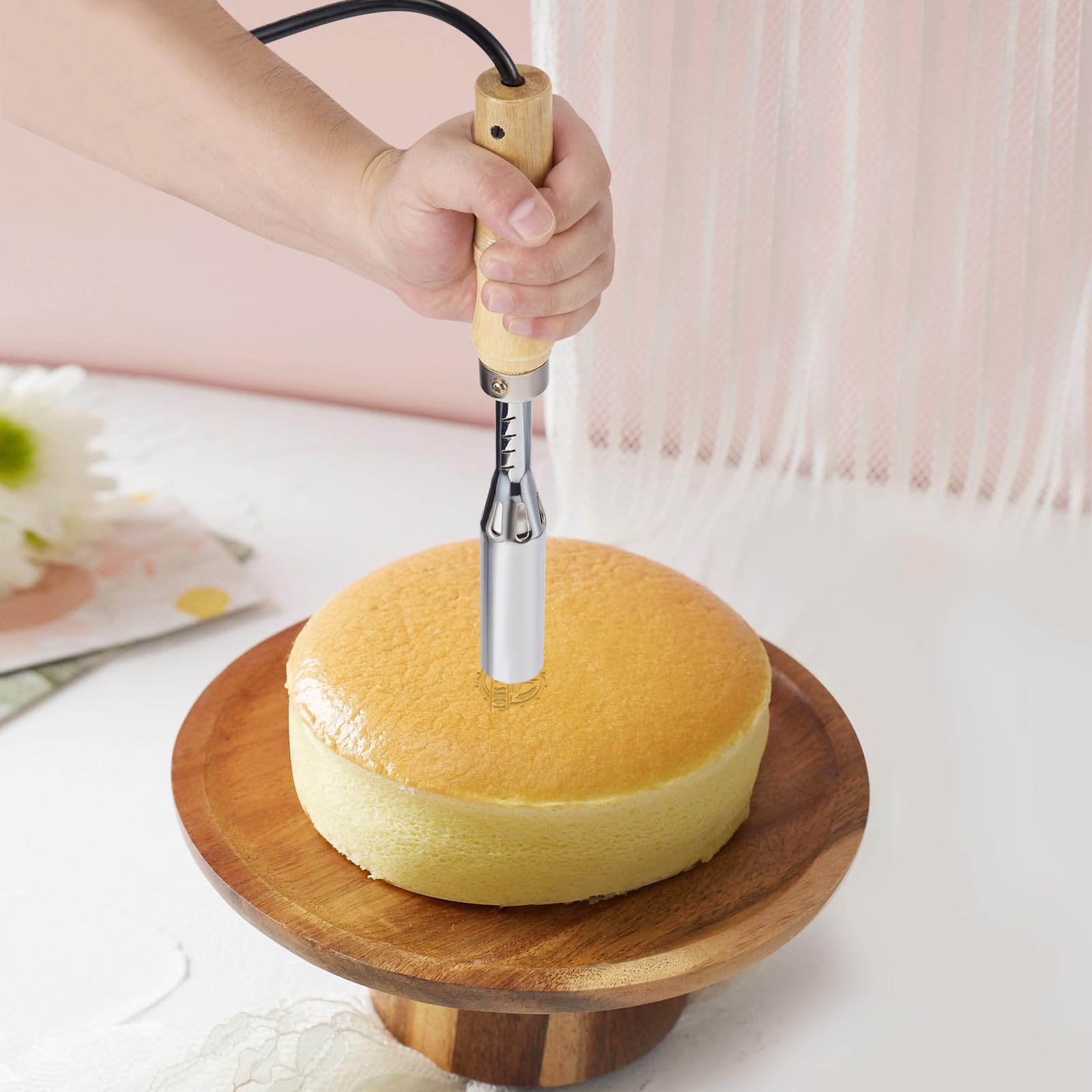 Elektrisches Brandeisen Für Holz, Löten Kupfer Mit Messing Kopf Für Holzbearbeitung, Backen, Handgefertigtes Design BBQ für Holz Ledertorte Individueller Metall（Ohne Metallspitze）