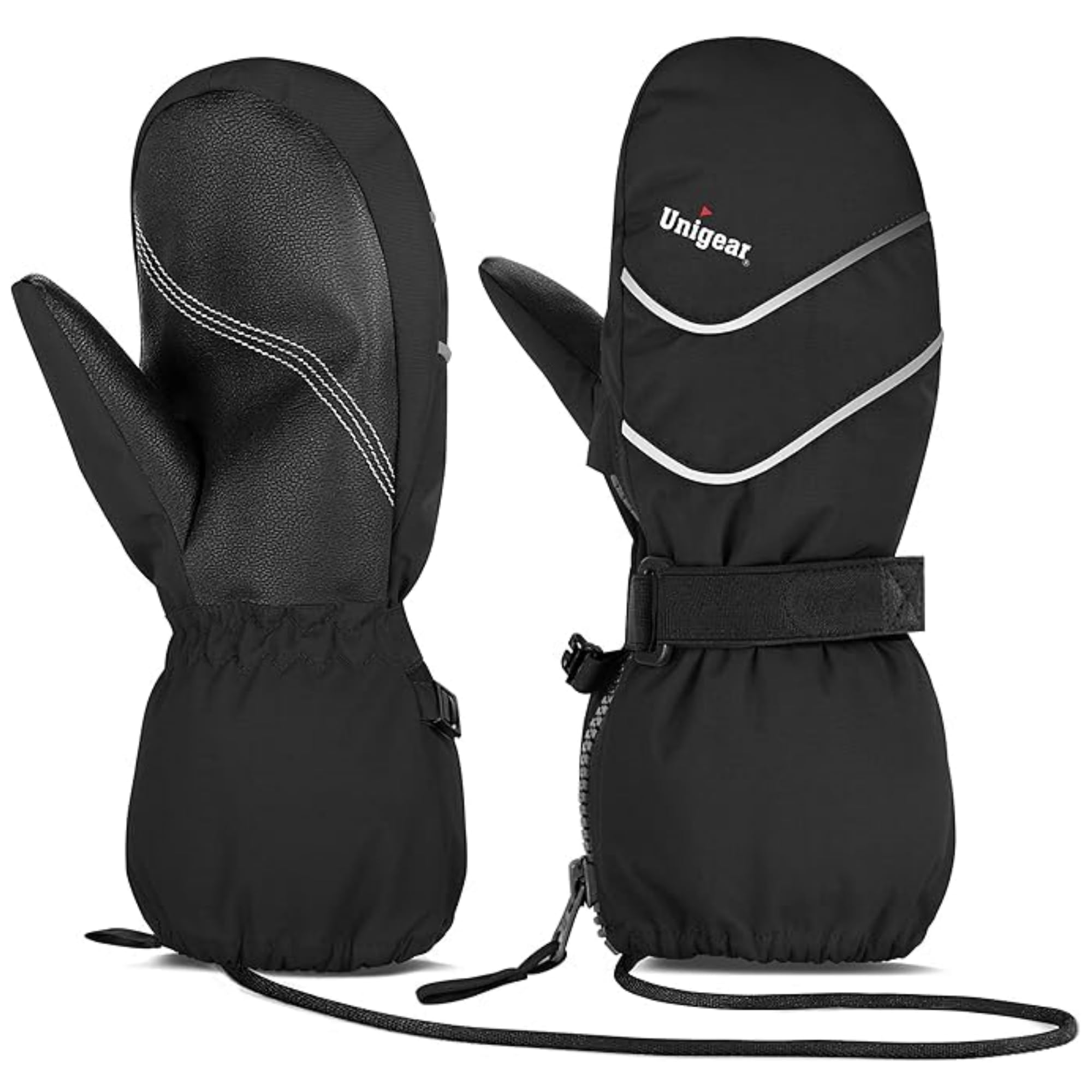 Unigear Skihandschuhe Kinder Fäustlinge wasserdicht und Winddicht, Schnee Fausthandschuhe atmungsaktiv, Thermo warme Winterhandschuhe für Jungen und Mädchen von 2 bis 8 Jahre